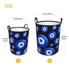 Sacs à linge Evil Eye Hamper Grand panier de rangement de vêtements Hamsa Hand of Fatima Toys Bin Organisateur pour Boy Girl