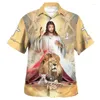 Men's Casual Shirts Jesus Love Me God Loves The World Hawaiian Mens Womens Fashion Cool Beach Summer Floral Shirt Tops Clothes