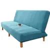 Couvre-chaise Svetanya Fleece pas d'accoudoir de canapé futon couverture de couverture en hlebouts solide