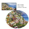 Italia European Paesaggio Abstract Oil Painting Stampe Varenna Como Lake Poster Grande tela di pittura da parete Arte Domanda