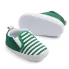 Baby baby platte schoenen streep print niet-slip slippers zachte zool schattige baby laarsjes baby's eerste wandelschoenen