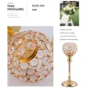 Crystal Candle Holder Modern Tealight Candlestick 홈 크리스마스 파티 스탠드 결혼식 식탁 중심 장식 0409