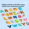 Magnetische stickers koelkast letters cognitieve nummers dieren matching puzzle game baby vroege educatief speelgoed voor kinderen