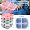 Dinware 4 Pack Kids Snack Containers stapelbare kleuren Bento Box inclusief dekselcompartiment vaatwasser veilig voor schoolwerk