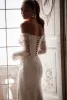 Glamorous Off The Shoulder Stunning Sequined Sweethart Sheath Wedding Dresses Side Slit 2025 Rode De Morrie