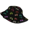 Berretti per biciclette cappello da secchio per uomini donne beach colorate cartone animato cappelli da sole unica copricapo da pesca da pesca da pesca.