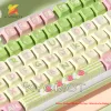 Accessoires kyomot anime 158 touches mignonnes lapins keycaps mda profil iso disposition pbt dye sub pour le commutateur mx diy disposition du caval mécanique du canard