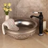 Jieni Silver Room Bowl Bowl Bowl Bowlbasin Cerramic Set Painting Hand Painting toatory Bath Bathin Combine Brass Black Black Robinet Mixer Tap