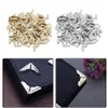 100pcs Book Metal Corner Protecteurs Tone Scrapbooking Albums Menus dossiers Protégeurs Corner Fichier Menu de carte Metal Corners Livre