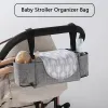 Sac organisateur de poussette pour bébé Sac à couches Universal Mummal Nappy Sac multifonctionnel Sac de rangement de chariot de chariot
