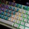 Accessoires PBT GMK Rainbow Gradient Keycaps 129/23 touches Dye Sub Keycap pour clavier mécanique avec 2U 1.75U Shift GK61 GK64 980