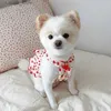 Dog Apparel Dog Apparel Clothes Strawberry Dress Cat Harness Sweet Small Puppy Summer Pink Breathable L46