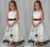 Ankle lenght Camo Flower Girls Dresses For wedding Stain Crew A Line Cute Pageants Gowns for Girls 20167168585