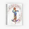 Basketball Spiral Journal Notebook for Women Men Memo Blocage 120 Pages Stuffs Stuff de journalisation Notes d'étude