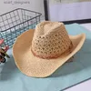 Chapéus de aba larga Chapéus de balde 2018 Fashion % Trabalho manual Child Straw Sun Hat Boy Boho Beach Fedora Hat SunHat Trilby Papai Panamá Hat Gangster Cap Y240409