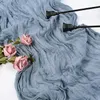 10pcs Voile Cheesecloth Table Runner Runner Semi-Sheer Gaze Dining Table Decoration for Wedding Party Wedding Arch Drapeing Fabric 240325