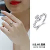 Anelli a grappolo R13334 Lefei Fashion Luxury Trendy Classic Fine Moissanite Design Eye Chain Ring per Charms Women 925 Silver Jewelry Party