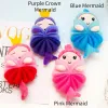 Mermaid unicornio esponja bola de bola de ducha bañera de baño ducha de ducha sotanina de esponja color cepillo de masaje duradero para niños herramientas