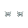 Boucles d'oreilles Couleur coréenne Couleur de la mode Crystal Flower Butterfly pour les femmes