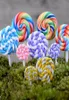 12PCS Rainbow Lollipop Wedding Home Decor Miniatury Gnome Terrarium Figurines Fairy Garden Ornaments Dollhouse DIY5707949