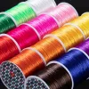 10yards / rouleau 0,7 mm Corde de perles de cristal élastique forte colorée pour les bijoux faisant des bracelets de bricolage