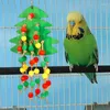 Autres fournitures d'oiseaux Toys de Noël en forme de jouet à mastication naturelle perroquets cobaye avec