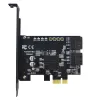 カードNew Marvell 88Se9215 4ポートSATA 6G PCI Express Riser Card PCIe to SATA III 3.0コンバーターSATA3.0 HDD SSD IPFS BTCマイニング用