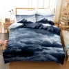 Doomsday Duvet Cover Statue der Liberty Eiffelturm Bettwäsche Set Polyester Welt Katastrophe Thema Tröster Cover für Boy Teen King King