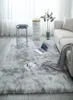 Tapetes carpetes nórdicos de pelúcia Antislip Bedroom Absorção de água de água da sala de estar Faux Fur Area Tiedyeing Tapete Plano