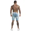 Shorts masculins gingtto short denim pour hommes hommes vestiges pour hommes slim fit coton occasionnel de la mode élastique à chaud vendeur nouveau venu dk37 j240409