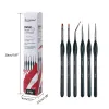 6 pc's fijne details verfborstel miniatuurschilderborstels kit voor acryl waterverfolie olie gezicht nagelschaal model schilderen