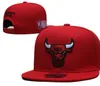 Hombras snapback "Bulls" de baloncesto estadounidense 32 equipos de diseñadores de lujo Campeones Campeones Casquette Casquette Sports Strapback Snap Back Adtatable Cap A13