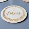 12pcs Mois Carte Nouveau-née Photo Prop