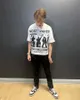 Camisetas para hombres Camiseta de ropa de calle Y2K Harajuku Hip-Hop Carta gráfica Camiseta gráfica de gran tamaño para hombres Nuevo algodón redondeo de algodón corto J240409