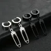 Stud Earrings 2024 Paper Clip Stainless Steel Ear Buckle Personalized Titanium Bone Solid Color Simple