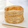 Bracelet 7pcs / ensemble Brageaux en métal en couleur doré pour femmes Bracelet multicouche vintage Hollow Big Circle Accessoires de mariage