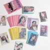 50st Laser Heart Shaped Glitter Film Kpop Card Holders Idol Card Collect Protective Film Photocard Game Cards Protector Sleeves