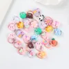 30/40/50 / 100pcs / lot Candy Couleur Coiffes Ties Rubbers Bands de cheveux élastiques Strunchy Sweet Accessoires Children Girls Hair