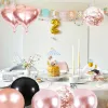 67pcs / set ballons noirs en or rose set 60pcs ballons d'anniversaire en or rose métallique pour décoration de baby shower anniversaire