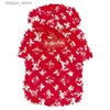 Dog Apparel wholesale dog clothing Dog Apparel ic Designer Clothes Pattern Fashion Summer Cotton Pets T-Shirts Soft Breathable Puppy Kitten Pet Shirts chihuahua L46