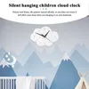 Orologio da parete orologio nuvoloso Nordic silenzioso specchio decorativo superficie appesa per la camera da letto soggiorno per bambini