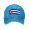 Küba Beyzbol Kapakları Serin Pamuklu Bayrak Erkekler Kadınlar Kişiselleştirilmiş Ayarlanabilir UNISEX DAD KAPALI