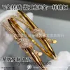 Concepteur de haute qualité pour le matériau V-Gold Tifancy Bracelet torsadé en or rose plaqué avec de l'or 18 carats avec bracelet en diamant