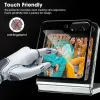 För Samsung Galaxy Z Flip 5 Full täckning yttre skärmskydd Tempererad glaskameralinsfilm Anti-Scratch Protective Film