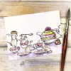 Frohe Ostern Neue Baby Tee Zeit Spaß süße freundliche Mäuse Kaninchen klare Briefmarken für DIY Scrapbooking Paper Cards Crafts 2021 Neu