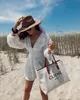 Luxurys raffias handväskor designer triomfes canvas shoppare väska kvinnor läder koppling tote strand väska lady pochette cross body väska