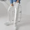 Herrenhosen Incerun Männer lässig Solid Color Jogger losen elastische Taille gerade Hosen Streetwear 2024 Mode Korean Long