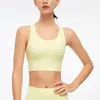 Tenue de yoga Wira Elastic Fitness Vest Double Spaps Spaps Hollow Breshable Bra Jogging Push Up Focoping Top Femmes