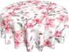 Nappe de fleurs à table à table Colmolight - Floral de la ride ronde de printemps et imperméable résistant à la poussière pour la fête