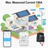 Solar PV System Bidirectional Tuya Smart WiFi Enfasen Energimätare med 150A Clamp Current Sensor Transformer Power Monitor